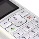 An older non-smart mobile phone.